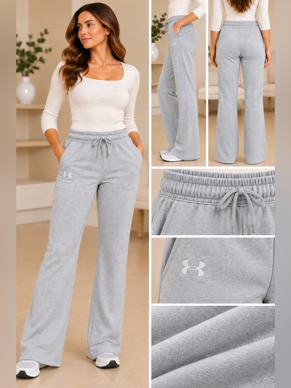 Under Armour Kids Light Gray Athletic Sweatpants